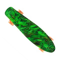 Скейт Пенні борд Best Board 24, колеса PU Сяючі Зелений (одностороннє забарвлення)