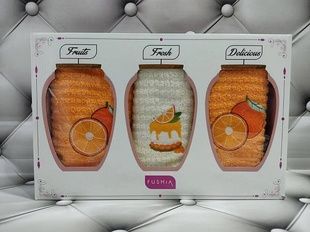 Рушники кухонні Fushia Fresh 40х60см Махра набір 3шт