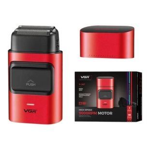Електробритва акумуляторна з подвійним лезом 2000mAh VGR V-307 RED Червона