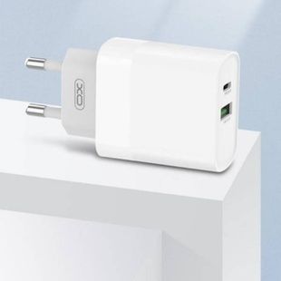 Мережевий зарядний пристрій XO L64 20W FAST EU QC3.0+PD FAST charger Біле
