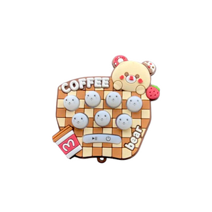 Игрушка антистресс брелок Pop It PRO Coffee Bear