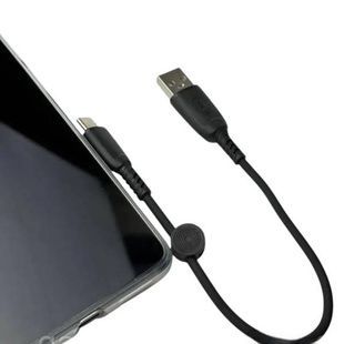 Кабель XO NB247 Suluo Series Portable Silicone 6A Type-c Data Cable L=25cm Черный