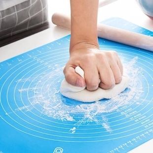 Кондитерський силіконовий килимок для розкочування тіста 35 на 45см Блакитний