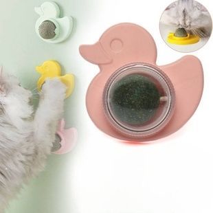 Кулька з котячою м'ятою на липучці Каченя Pet toy LY-757 Рожева