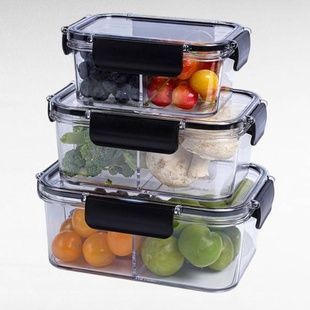 Набор пластиковых пищевых контейнеров с крышками 3шт Safe jar AND LY-1124
