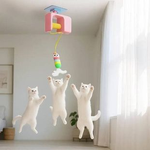 Іграшка для кішок підвісна автоматична pet toy ball AND1490 Різнокольорова
