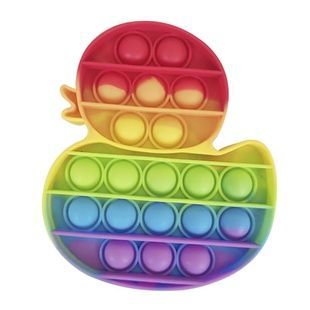 Антистресс сенсорная игрушка Pop It Утка Радужный