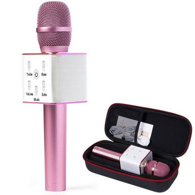 Новое поступление Караоке-микрофон Q9 pink в чехле