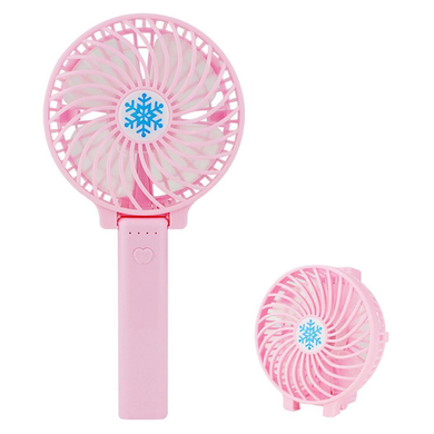 Ручний вентилятор на підставці fan 2 (ручка) - рожевий