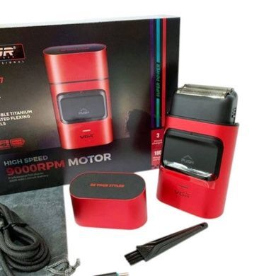 Электробритва аккумуляторная с двойным лезвием 2000mAh VGR V-307 RED Красная