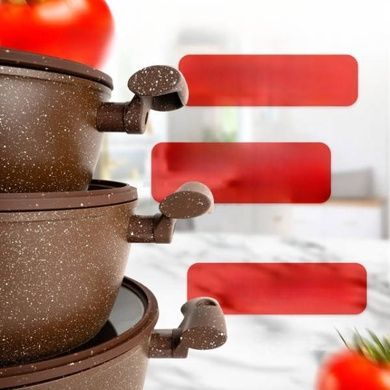 Набор посуды с гранитным покрытием Top Kitchen TК00100 Коричневый