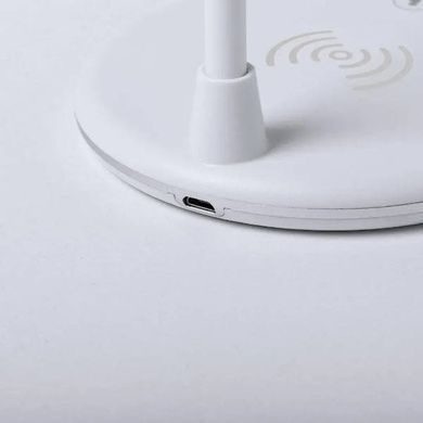 Лампа настольная с динамиком и беспроводной зарядкой для телефона MD-088 Белая