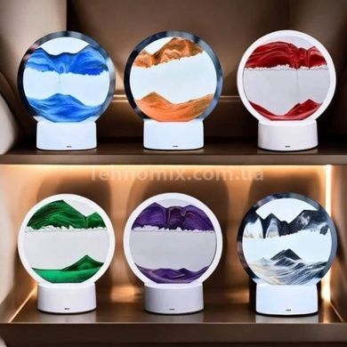 Лампа настольная Песочные горы 3D RGB ночник с USB Фиолетовый песок