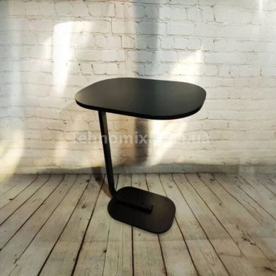Столик приставної міні на одній нозі Loft Чорний