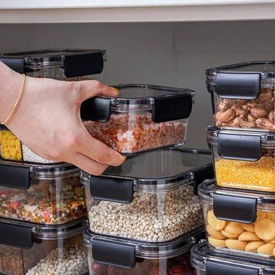 Набор пластиковых пищевых контейнеров с крышками 3шт Safe jar AND LY-1124