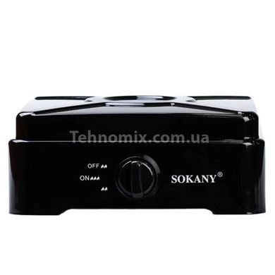 Плита настольная газовая эмалированная на 1 конфорку Sokany SK-07005 Черная