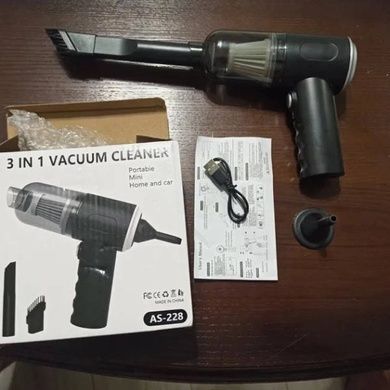 Автомобильный беспроводной пылесос 3в1 Vacuum cleaner AS-228 Черный