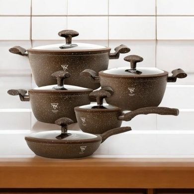 Набор посуды с гранитным покрытием Top Kitchen TК00100 Коричневый