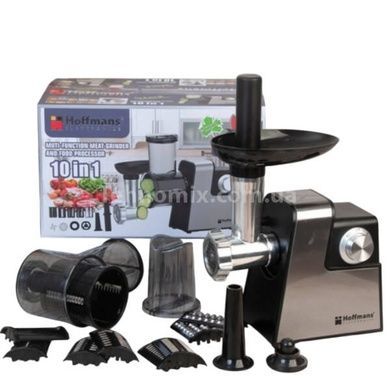 Мясорубка-овощерезка 10in1 со сменными насадками Hoffmans HM-277 (1000W)