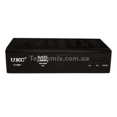 Тюнер цифровой DVB-T2 с поддержкой WiFi адаптера UKC T2-0968 Черный