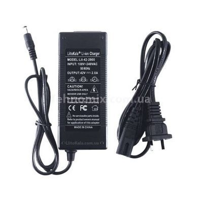 Блок живлення, зарядний пристрій LiitoKala 42V2A+EU Чорний