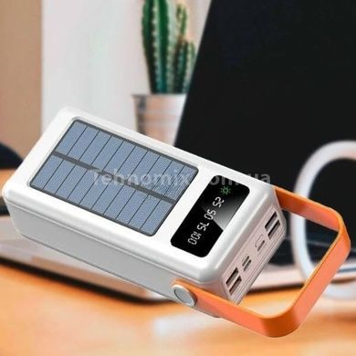 Power Bank із сонячною панеллю та проводами 160000 YM-640 CX Білий