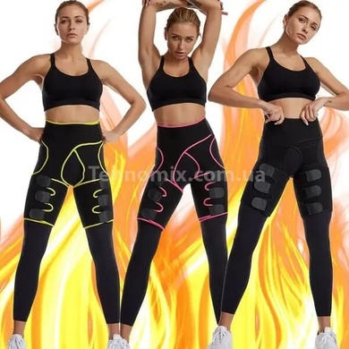 Утягивающий пояс для похудения и коррекции фигуры ADJUSTABLE ONE PIECE WAIST BAND S/M Черный Желтый