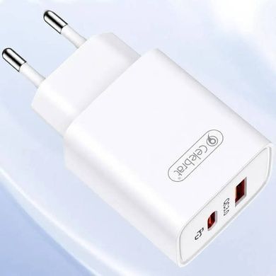 Зарядний пристрій 20W USB/C C-H15 Fast CELEBRAT Біле