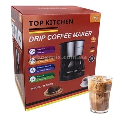 Кофеварка капельная с подогревом Top Kitchen Tk00222 черная