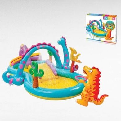 Игровой центр надувной Драконы 333х229х112см 280л Intex 57135 NP Разноцветный
