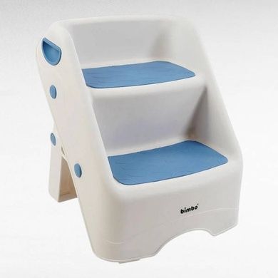 Ступенька-подставка детская 32х30х37см BM-85603 Bimbo Белая с голубым
