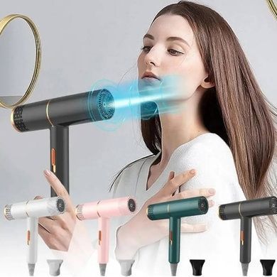 Розумний компактний фен з іонізацією Dry Hair Efficiently UKC MA03-56 Рожевий