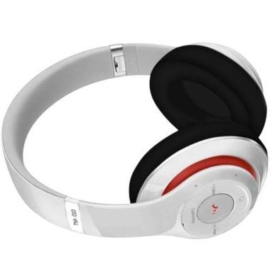 Наушники аккумуляторные беспроводные акустические Bluetooth TM010 Белые