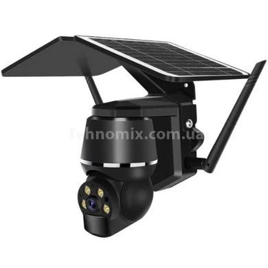 Камера відеоспостереження PTZ вулична Wi-Fi Q7 UBOX із сонячною панеллю Чорна