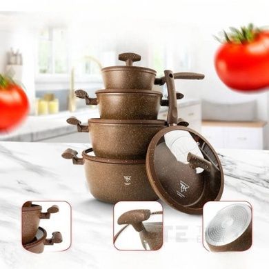 Набор посуды с гранитным покрытием Top Kitchen TК00100 Коричневый
