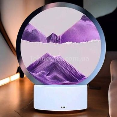Лампа настольная Песочные горы 3D RGB ночник с USB Фиолетовый песок