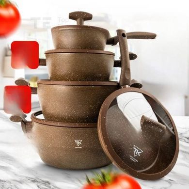 Набор посуды с гранитным покрытием Top Kitchen TК00100 Коричневый