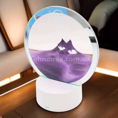 Лампа настольная Песочные горы 3D RGB ночник с USB Фиолетовый песок