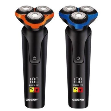 Аккумуляторная электробритва-шейвер Geemy GM-9010 Оранжевая