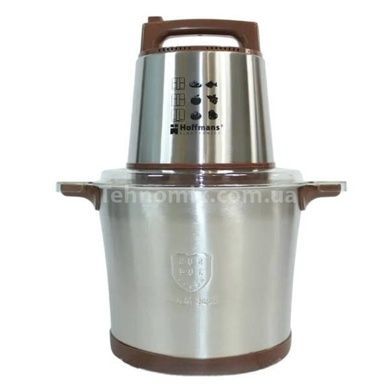 Електричний подрібнювач з металевою чашею Hoffmans 12L 4800W HM-8878 Коричневий