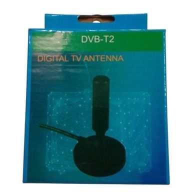 Комнатная антенна телевизионная 5В,165 х 20мм,кабель1,5м DVB-T2 Черная