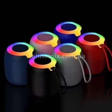 Колонка аккумуляторная Bluetooth с подсветкой SH 309 BT BLK/BLUE/SILVER Черная