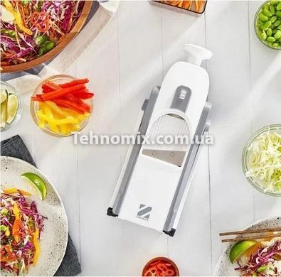 Измельчитель овощей SAFE SLICE MANDOLINE Ручная овощерезка с контейнером Серый