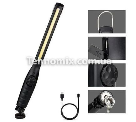 Ліхтарик BL 821 + з магнітом COB 18650 battery usb charge