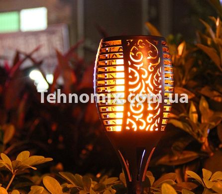 Садовый светильник Факел на солнечной батарее с эффектом пламени 52 см