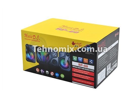 Колонки компьютерные Music D.J. SP 60 Led 2in1 USB Bluetooth