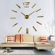 Часы настенные "Сделай сам" большие без цифр 3D DIY CLOCK Gold