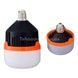Кемпінгова лампа зі знімним акумулятором 18650 15Вт Type-C LED Emergency Bulb BL566 Біла з чорним