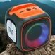 Колонка Bluetooth кубик c функцией speakerphone с радио TG359 Зеленая с оранжевым