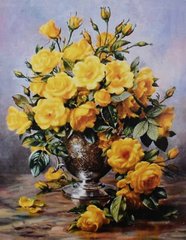 Картина по номерам 31458 "Желтая роза" 40*50см